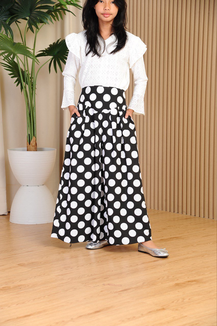 black kids (KIDS) ELINDA POLKA SKIRT -BLACK - Image 1
