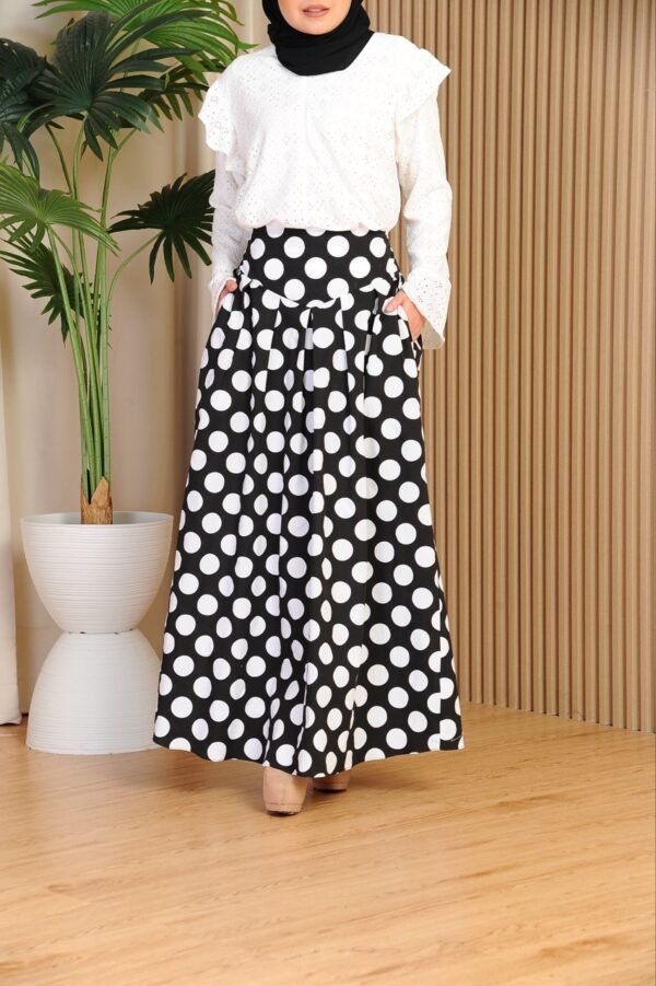 (ADULT) ELINDA POLKA SKIRT -BLACK