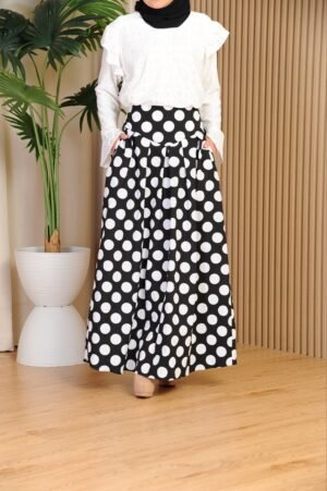 (ADULT) ELINDA POLKA SKIRT -BLACK