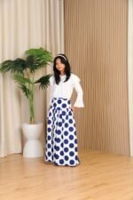 (KIDS) ELINDA POLKA TOP & SKIRT -BLUE - Image 3