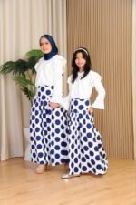 (KIDS) ELINDA POLKA TOP & SKIRT -BLUE - Image 5