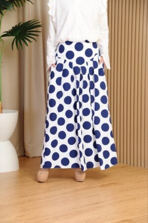 (ADULT) ELINDA POLKA SKIRT -BLUE