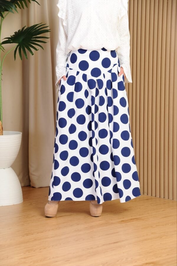 (ADULT) ELINDA POLKA SKIRT -BLUE