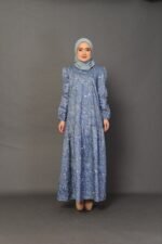 (ADULT) ELLIE DRESS -DUSTY BLUE