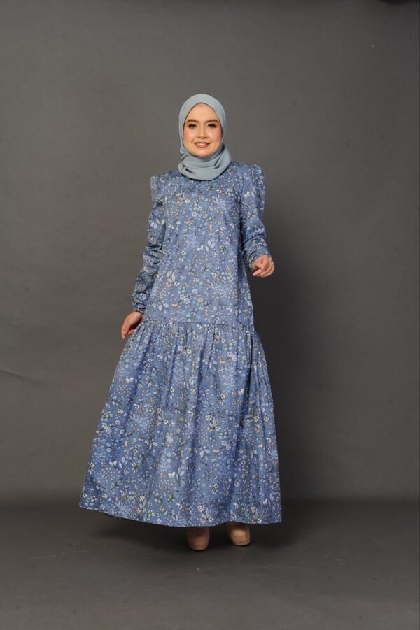 (ADULT) ELLIE DRESS -DUSTY BLUE