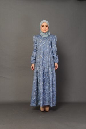 (ADULT) ELLIE DRESS -DUSTY BLUE