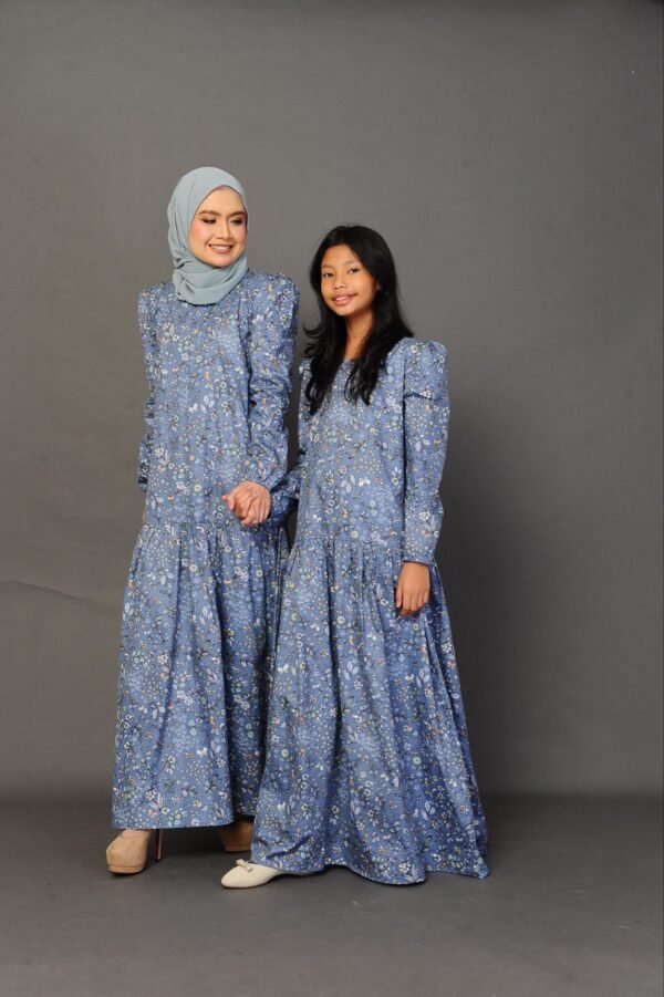 (KIDS) ELLIE DRESS -DUSTY BLUE