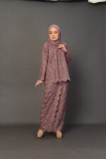 (ADULT) ANGGUN EMBROIDERED KURUNG -DUSTY PURPLE
