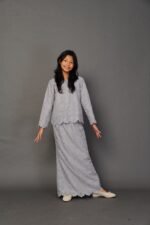 (KIDS) ANGGUN EMBROIDERED KURUNG -GREY