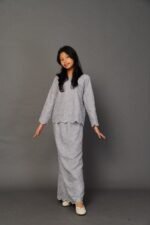 (KIDS) ANGGUN EMBROIDERED KURUNG -GREY