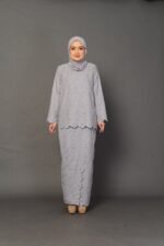 (ADULT) ANGGUN EMBROIDERED KURUNG -GREY