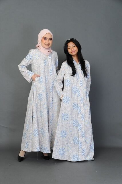 (ADULT) LAILA KEBAYA DRESS - PINK PEACH