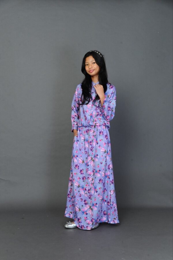 (KIDS) NELLY TOP & SKIRT -PURPLE BLOOM