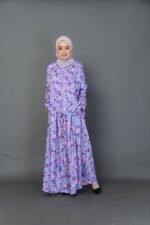 (ADULT) NELLY TOP & SKIRT -PURPLE BLOOM