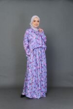 (ADULT) NELLY TOP & SKIRT -PURPLE BLOOM