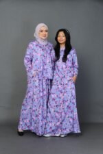 (ADULT) NELLY TOP & SKIRT -PURPLE BLOOM