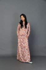 (KIDS) NELLY TOP & SKIRT -SANDY BROWN BLOOM