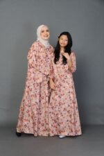 (ADULT) NELLY TOP & SKIRT -SANDY BROWN BLOOM