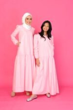 (ADULT) ELLIE DRESS - POLKA PINK