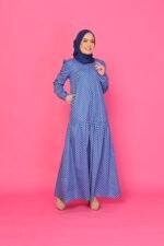 (ADULT) ELLIE DRESS - POLKA BLUE