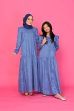 (ADULT) ELLIE DRESS - POLKA BLUE