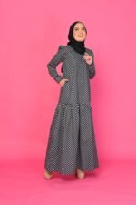 (ADULT) ELLIE DRESS - POLKA BLACK