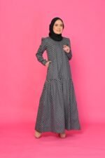 (ADULT) ELLIE DRESS - POLKA BLACK