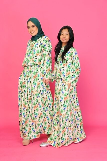 (ADULT) NELLY TOP & SKIRT -FOREST GREEN