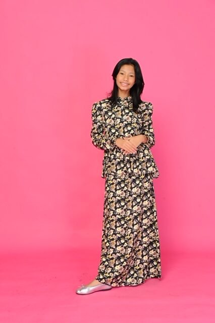 (KIDS) FIONA TOP & SKIRT - BLACK