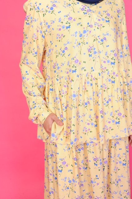 (ADULT) FIONA TOP & SKIRT - SOFT YELLOW