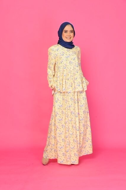 (ADULT) FIONA TOP & SKIRT - SOFT YELLOW